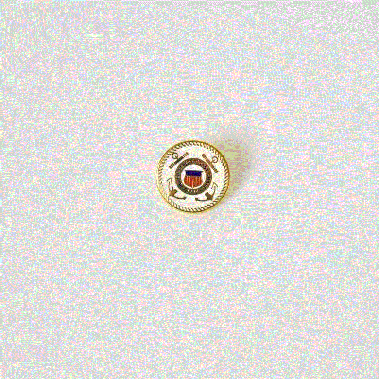 Coast Guard Pin Round