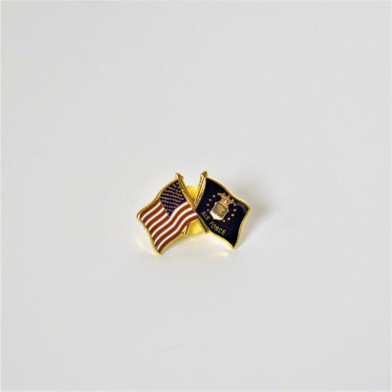 Airforce Pin Crossed Flags