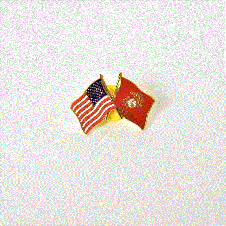 Marine Corps Pin Crossed Flags