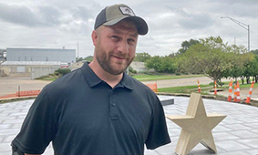 Disabled C.F. vet's gold star tribute nearly done